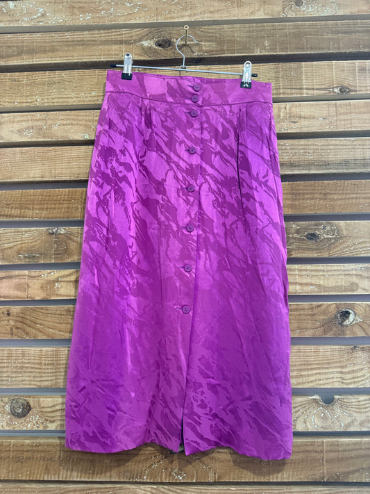 Vintage 80s Escada purple print skirt. Summer. Waist 28”