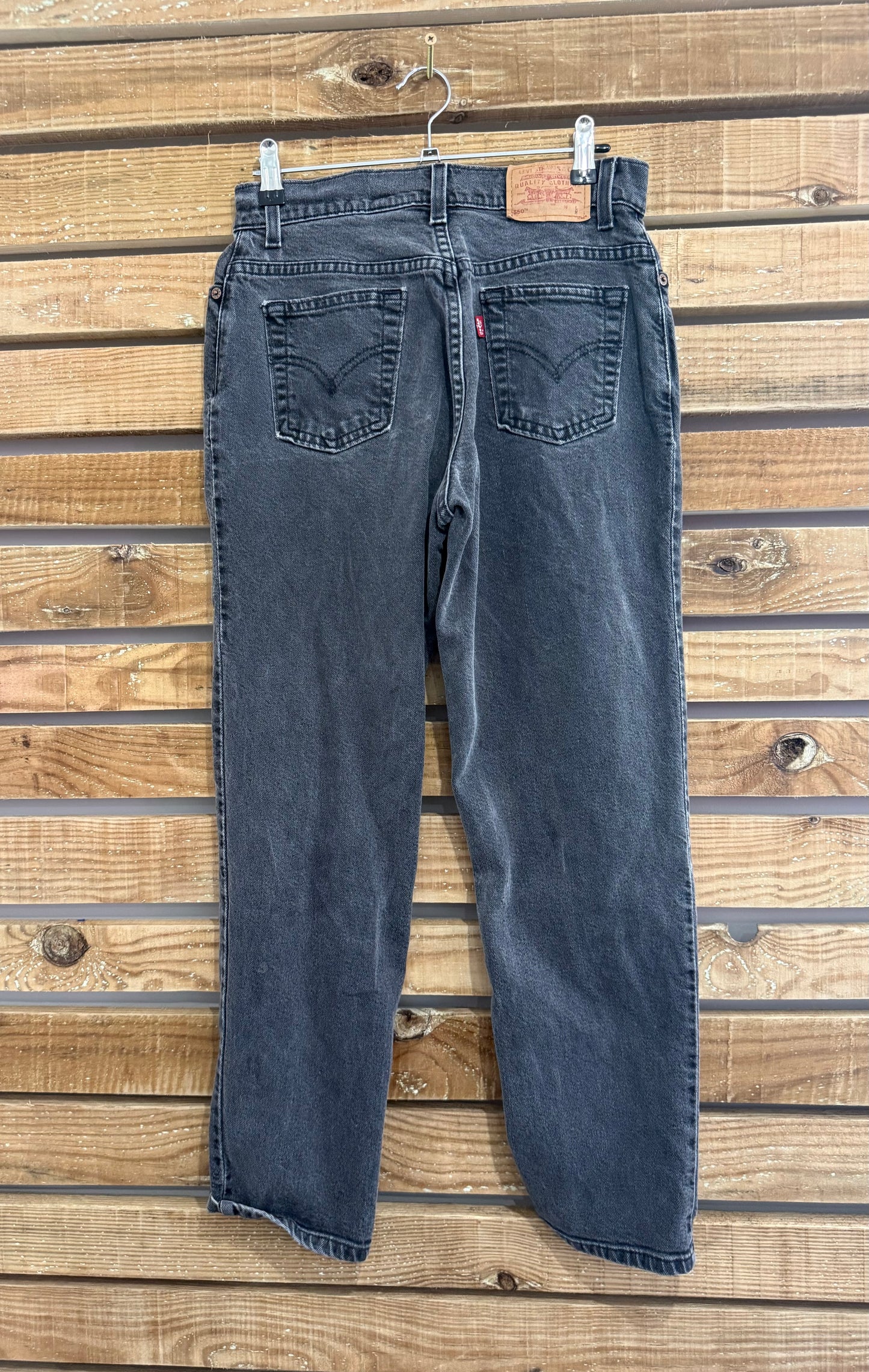 Vintage 90s Levi’s 550 straight leg Jeans. Black. Waist 28” leg 27”