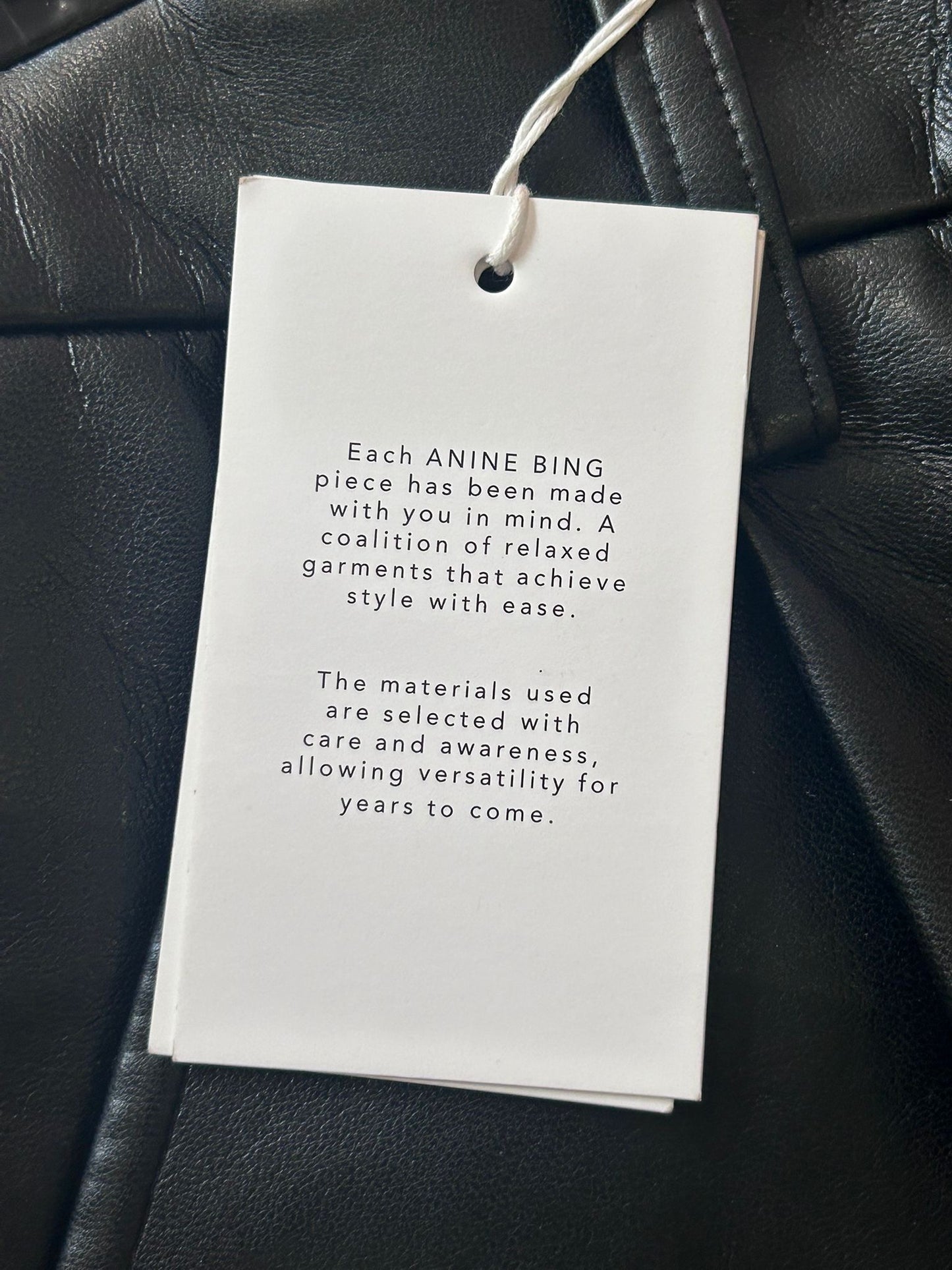 BNWT Anine Bing leather black high waisted shorts. Size UK8.