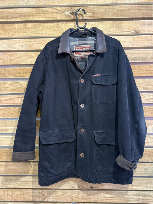 Vintage 90s Marlboro Classics chore  workwear jacket. Size Large. Black.