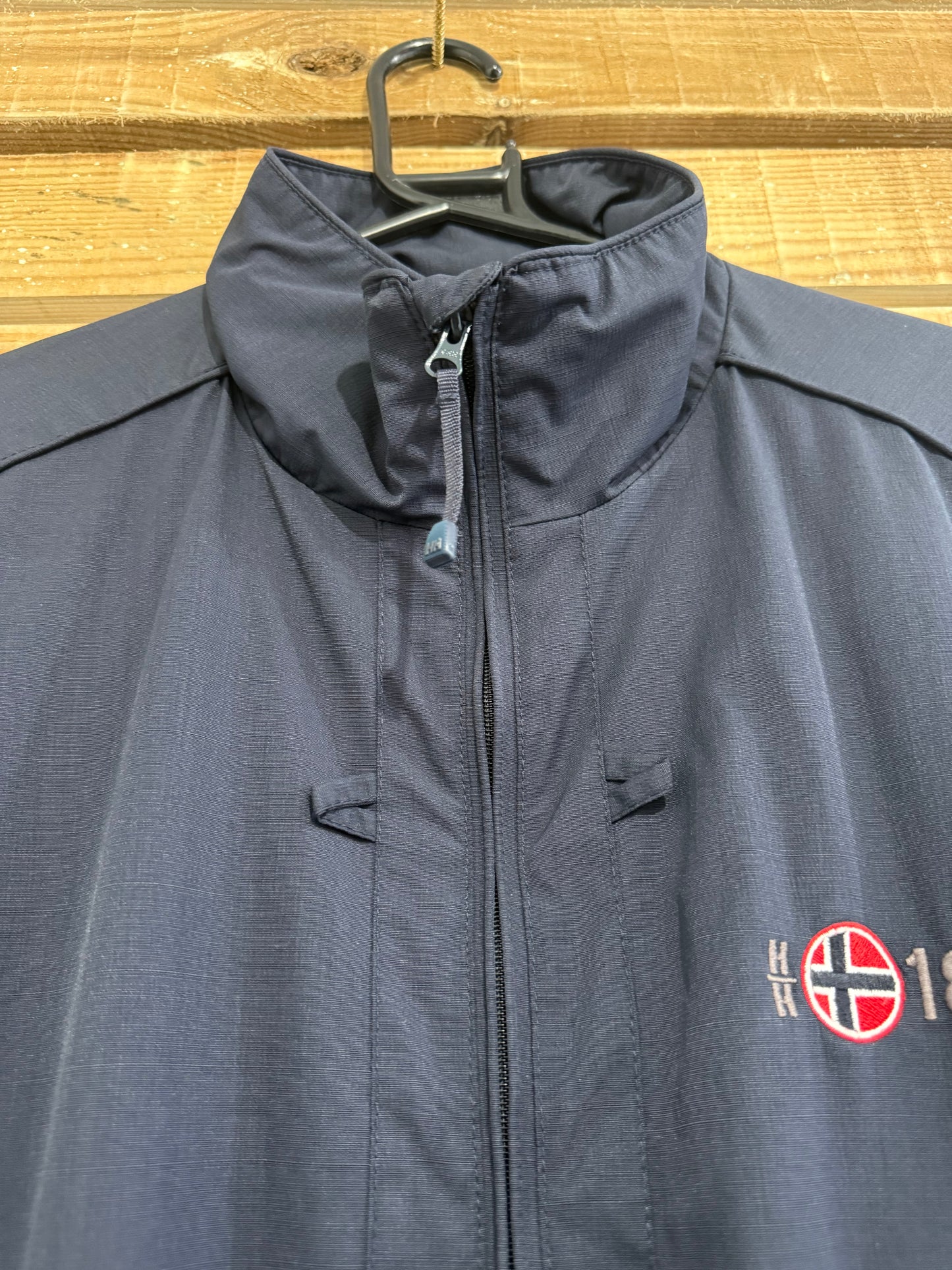 Vintage 90s Helly Hansen zip up Harrington bomber Jacket. Sports/ Festival. Size Large.