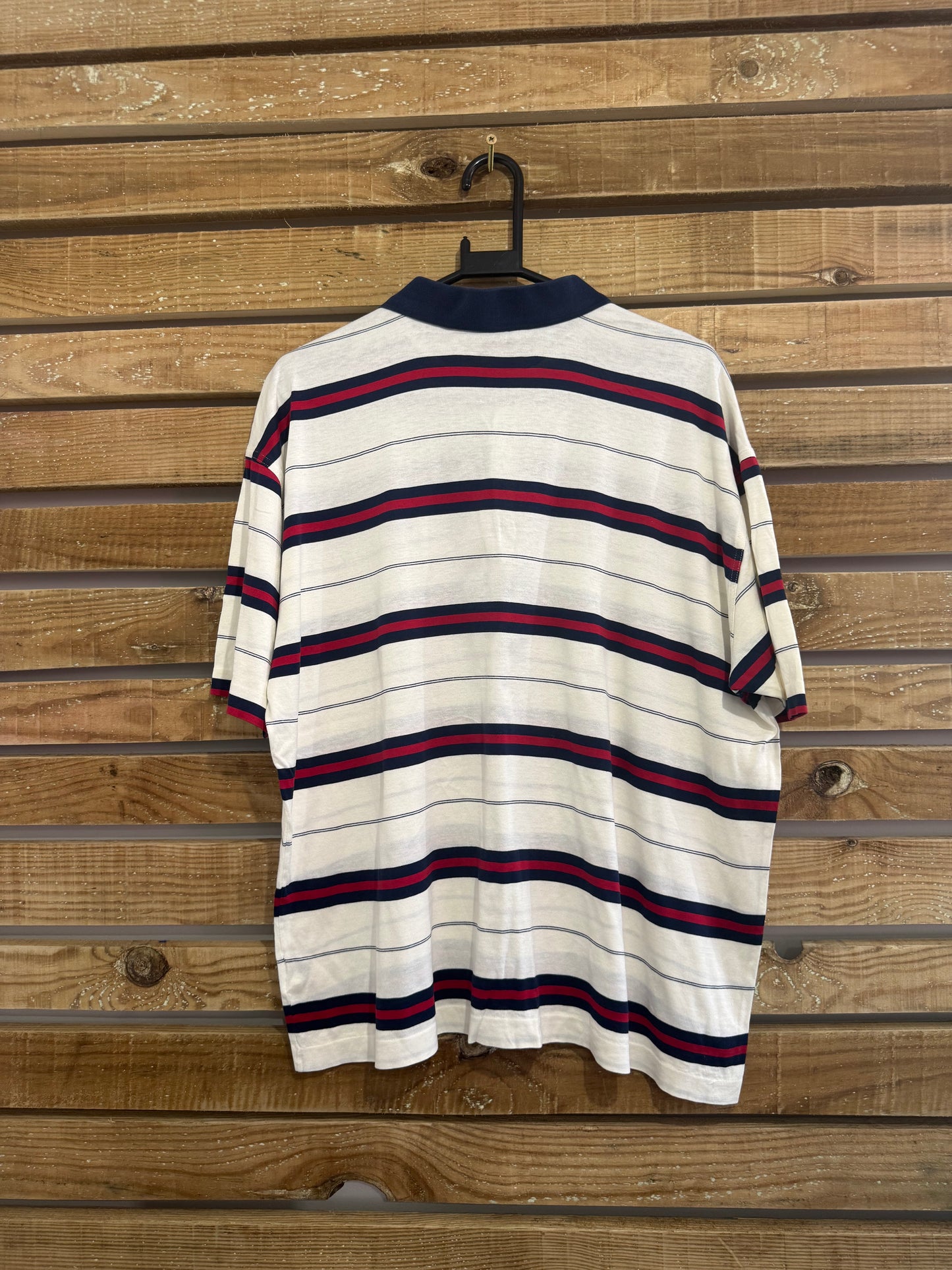 Vintage 90s Paul & Shark polo shirt. Striped. Size XL. 52” chest.