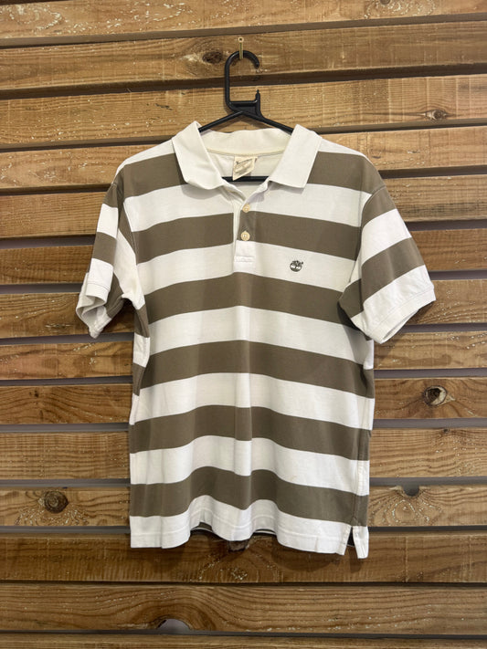 Vintage 90s Timberland polo shirt. Striped. Size Large. 46” chest.