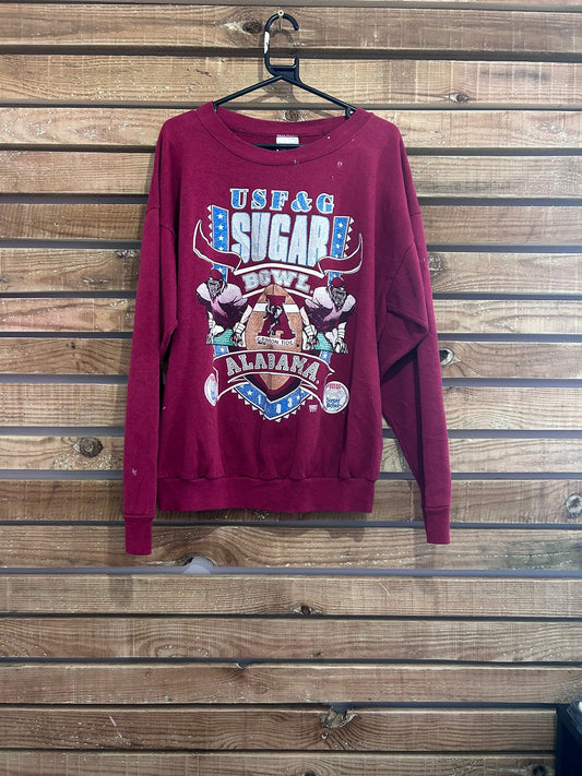 Vintage 90's University Alabama Sweatshirt/ Sweater. Sugar Bowl NCA Size XXL.
