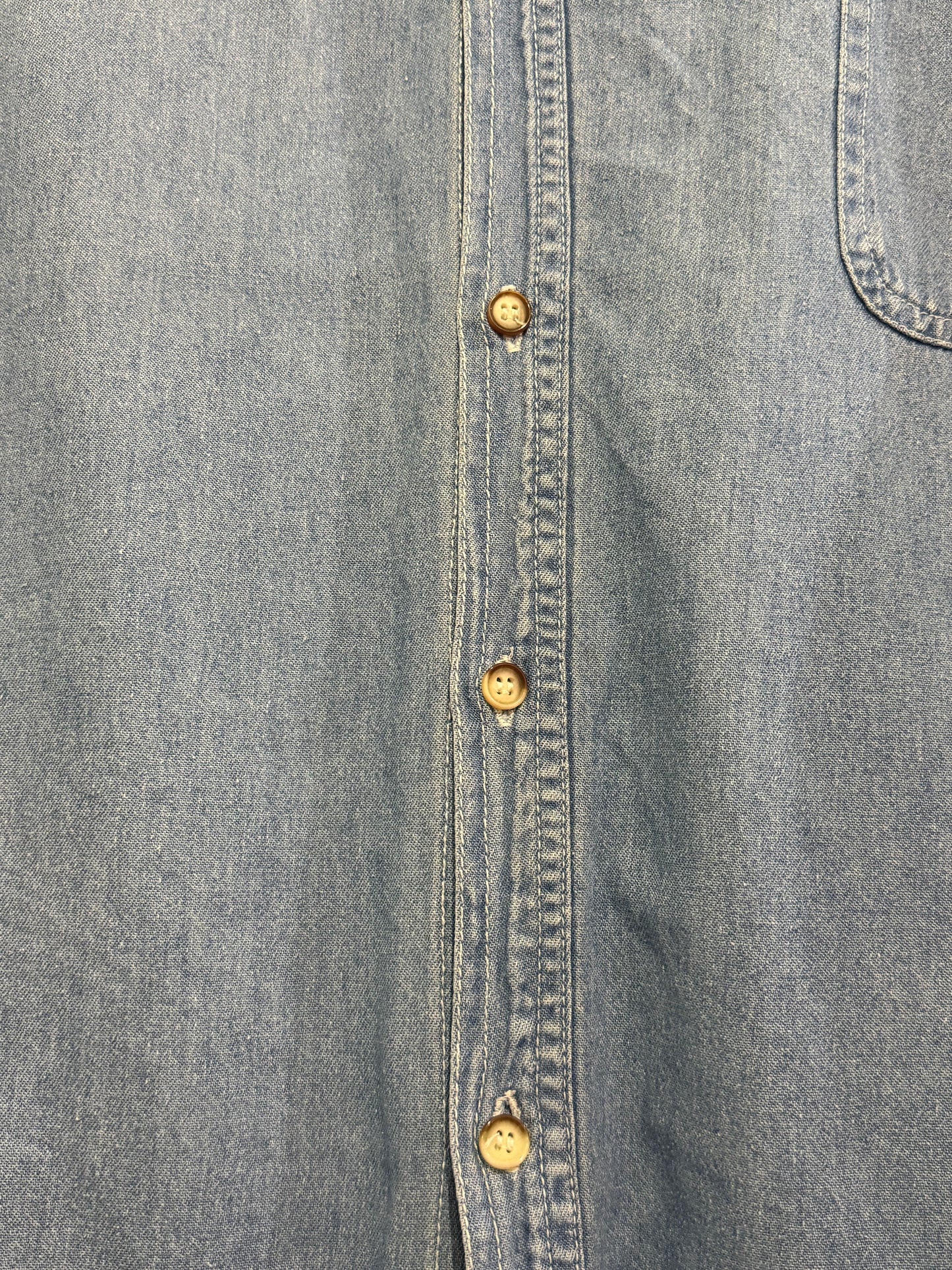 Vintage 90s Hard Rock Cafe Beijing embroidered denim shirt. Size XL.