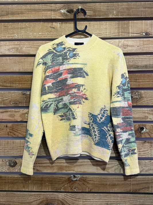 Dunhill Abstract Florals winter knit jumper/ sweater. Ski/ winter. Size small.