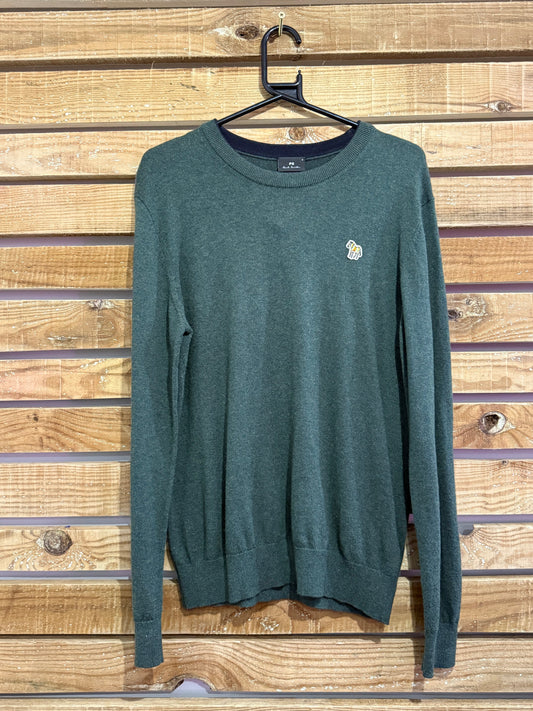 Paul Smith knit logo jumper/ sweater. Green. Size Small.