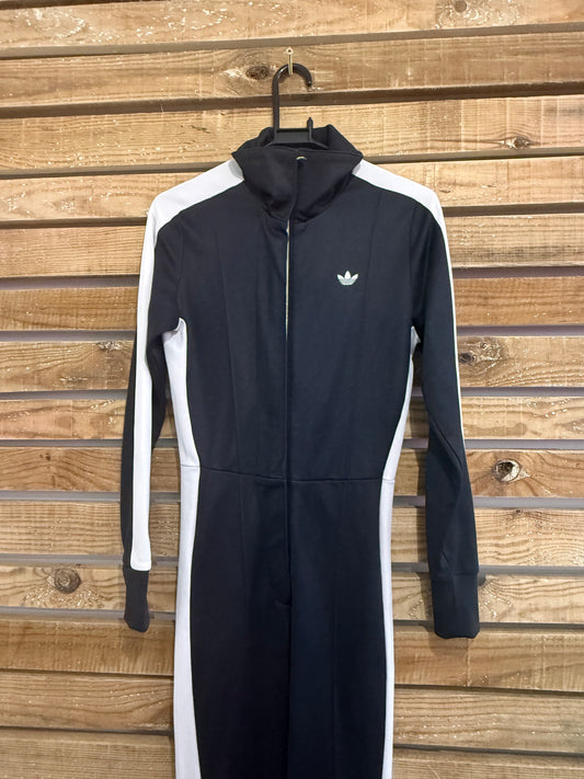 Adidas Ski Chic jumpsuit. Striped black. Size UK6