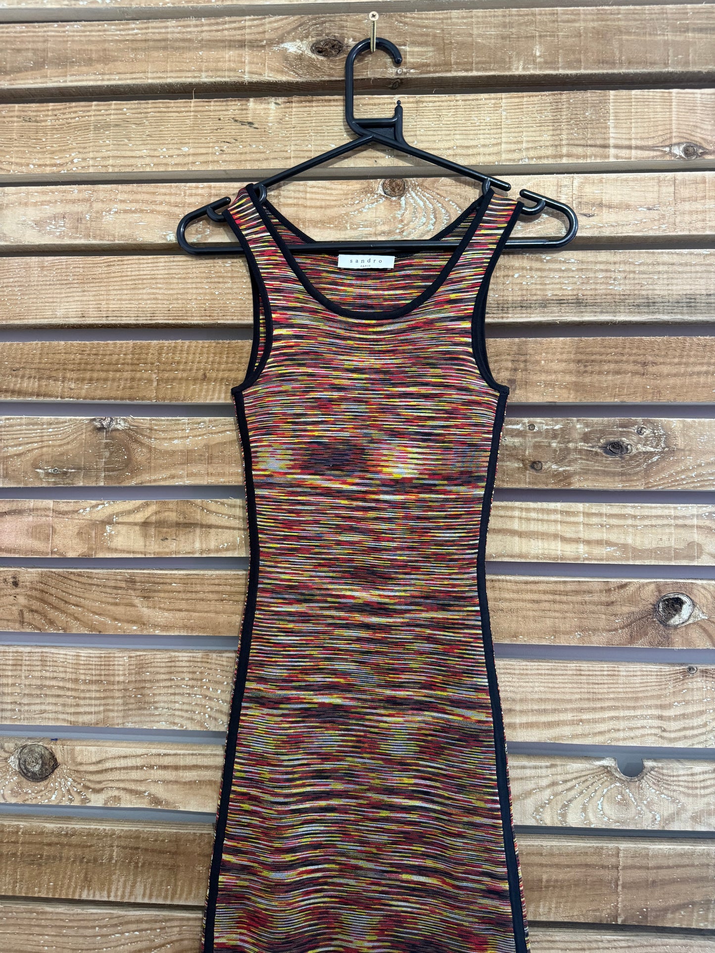 Sandro striped body con maxi dress. Summer/evening/wedding. Size 6-8