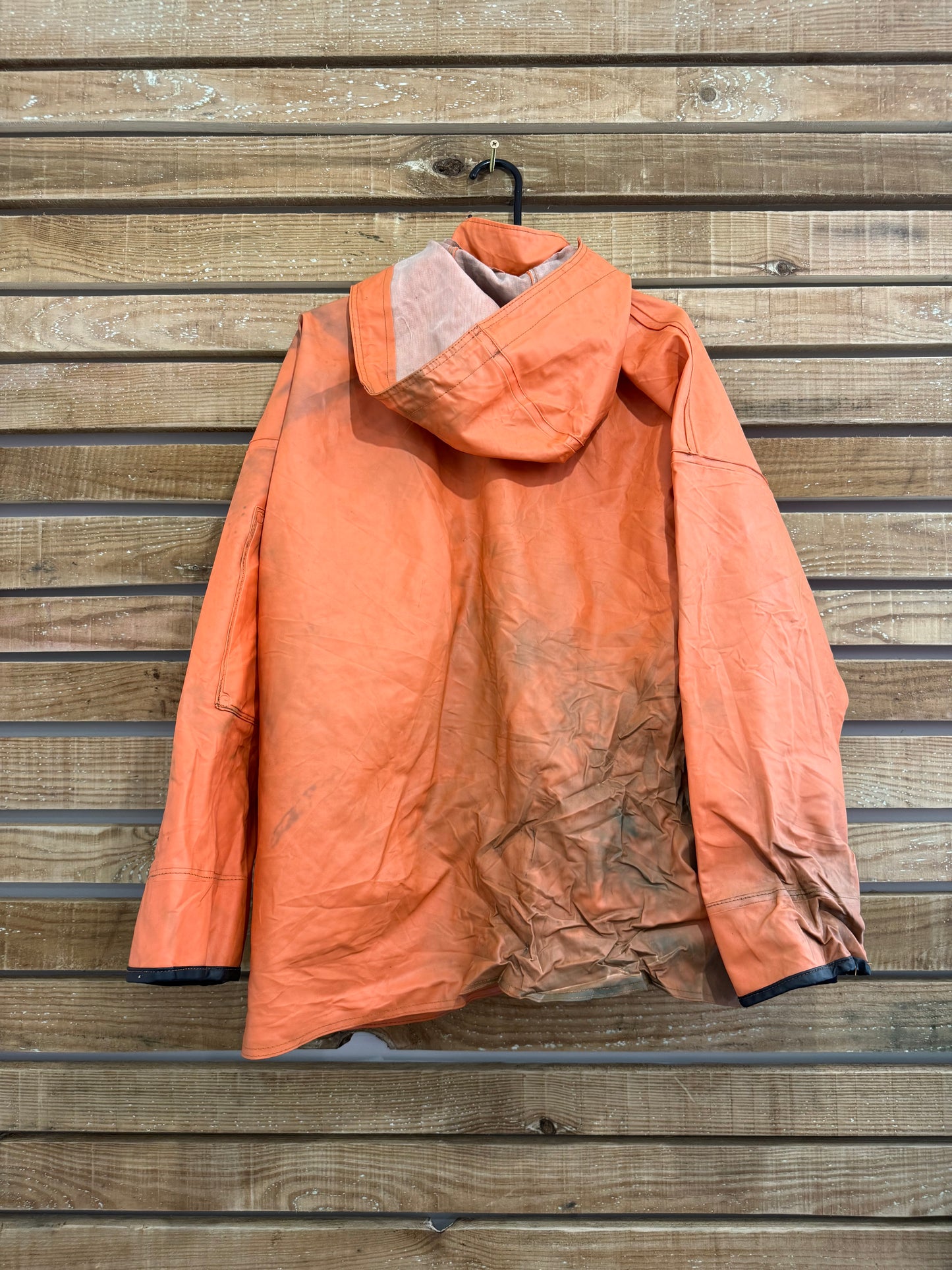 Vintage 90s Carhartt rain Jacket/ coat. Orange. Size Medium. Workwear.