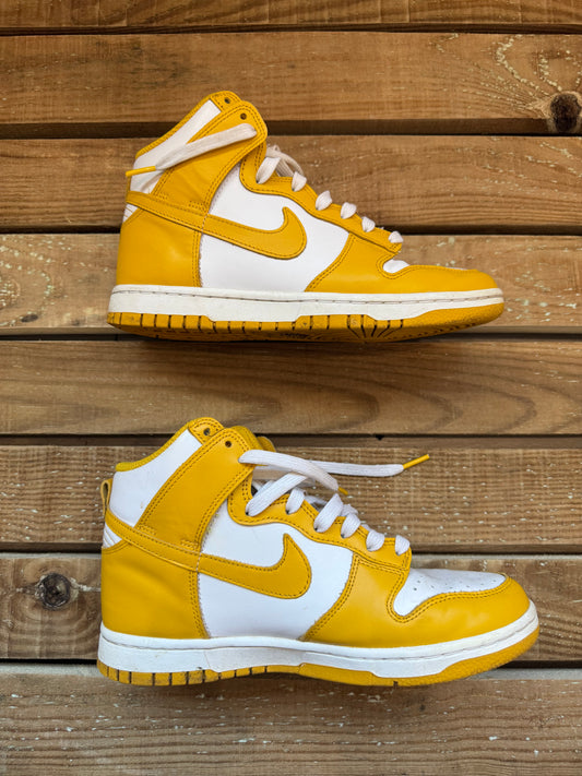 Nike Dunk High top Sulfer Trainers/ sneakers. Size 37.5 (UK4.5) yellow & white.