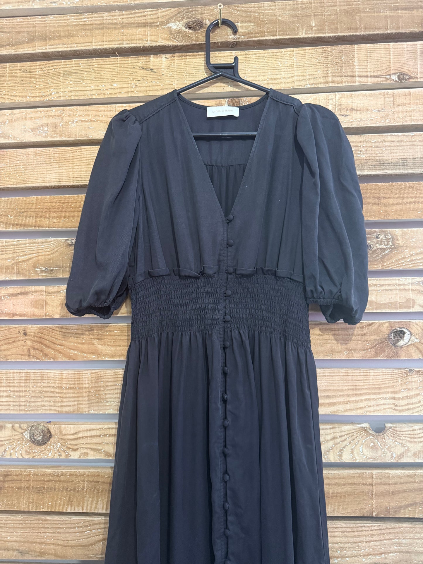 Storm & Marie Chloe puff dress. Black. Summer/ festival/ evening/wedding. Size 8-12