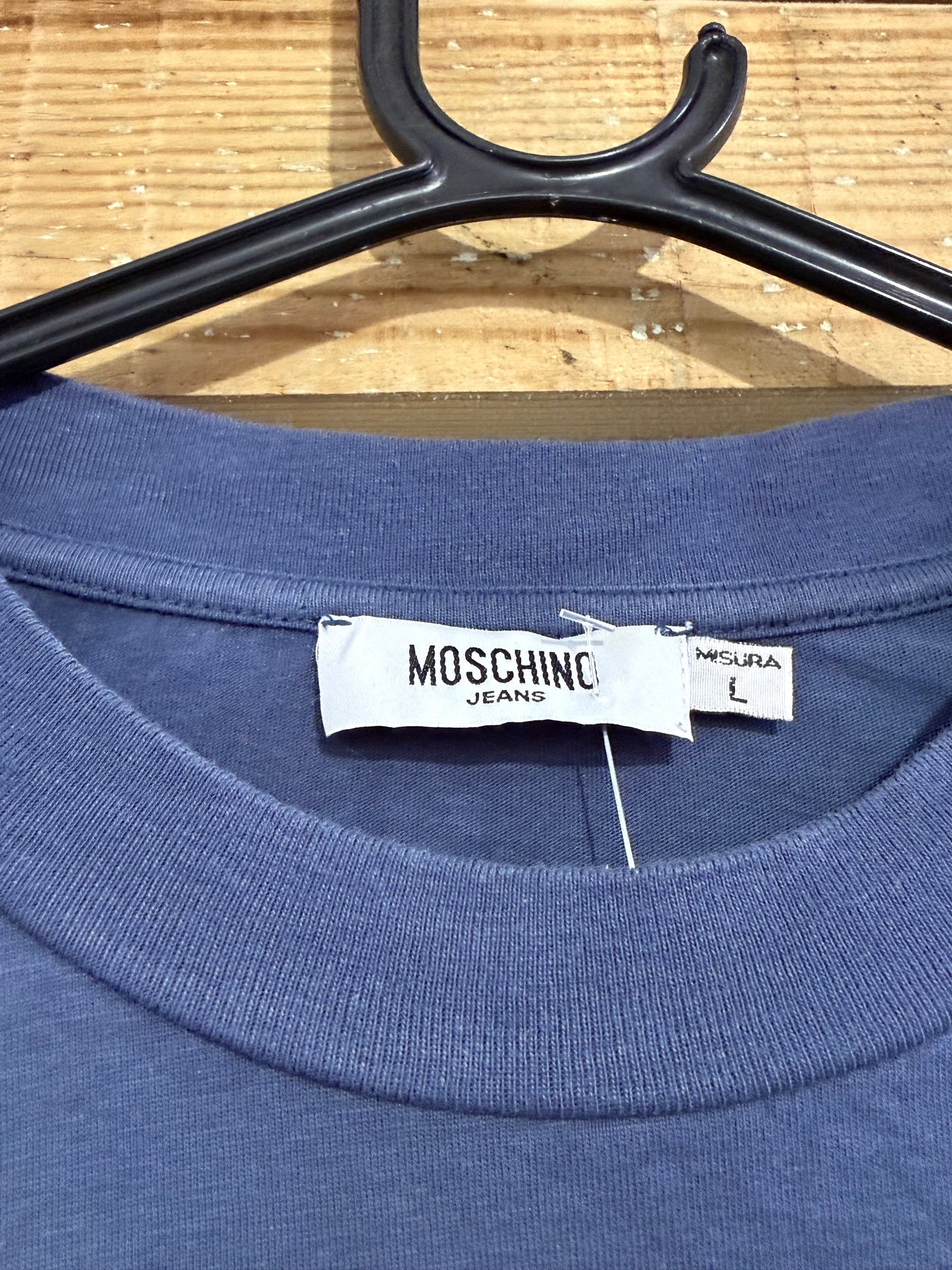Vintage 90s RARE Moschino Scandalous motif T-shirt. Size Large. Rave.