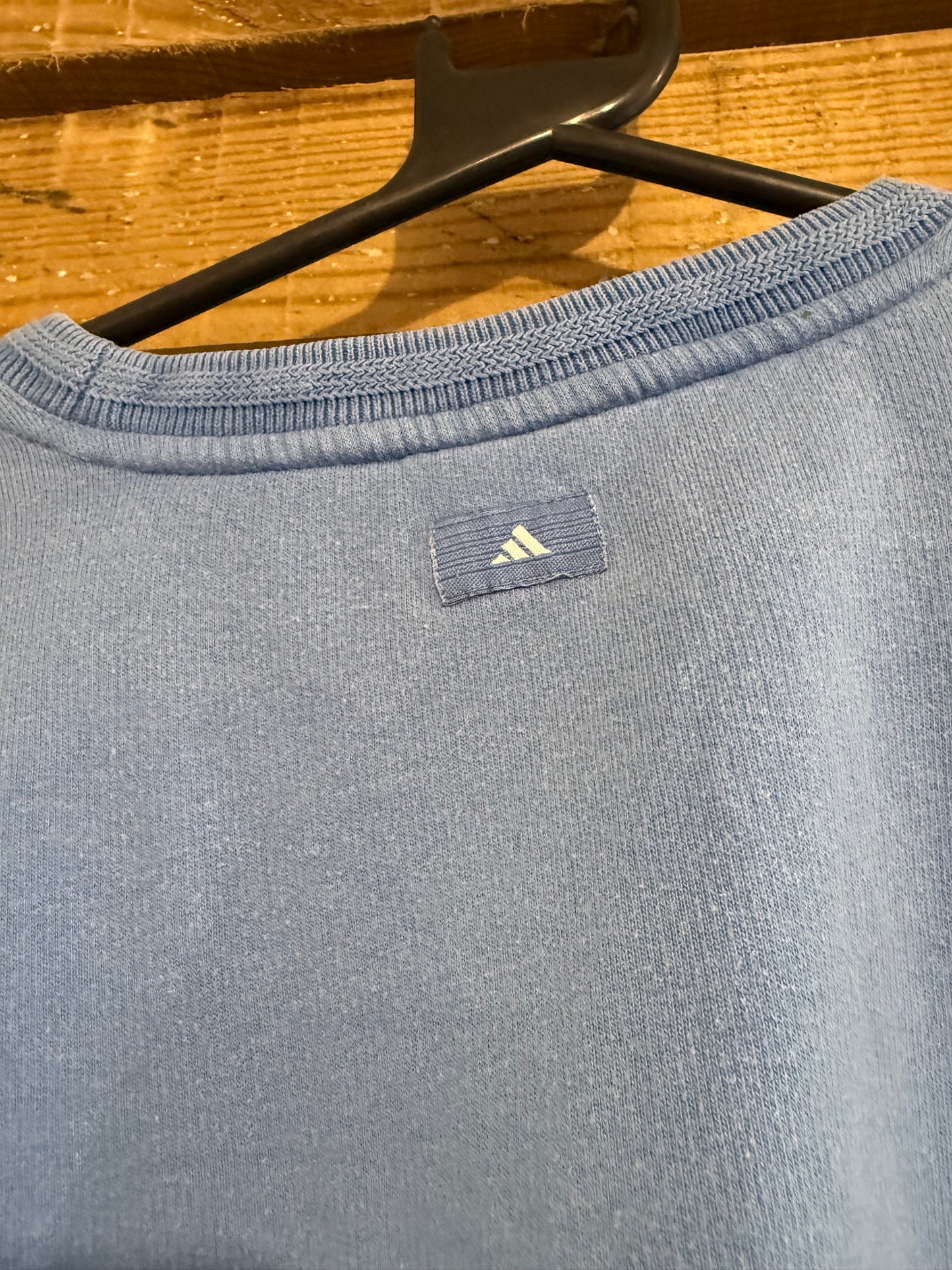 Vintage 90s Adidas blue sweater/ sweatshirt. Size Small.
