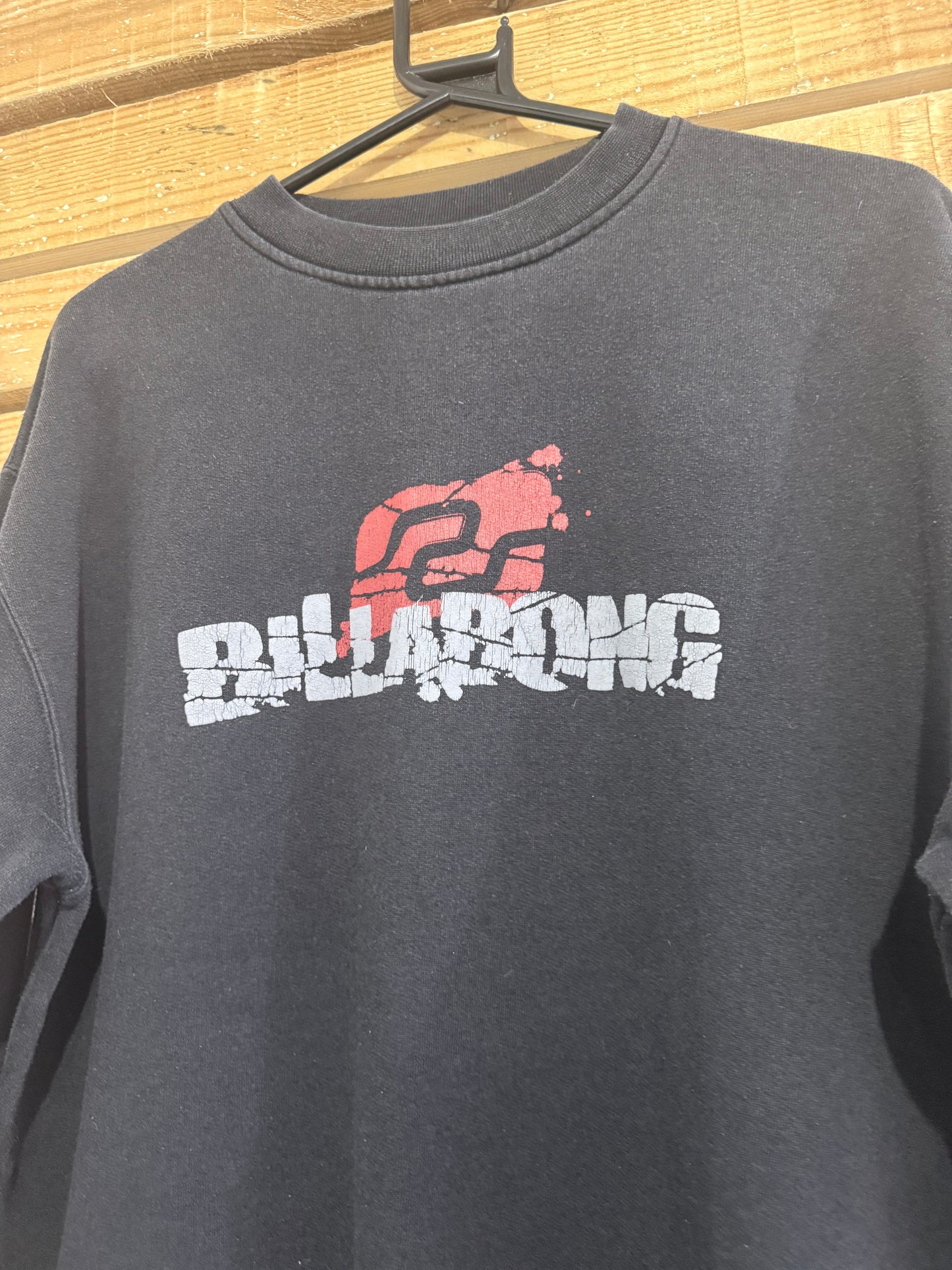 Vintage 90s Billabong black sweater/ sweatshirt. Size Medium. Surf.