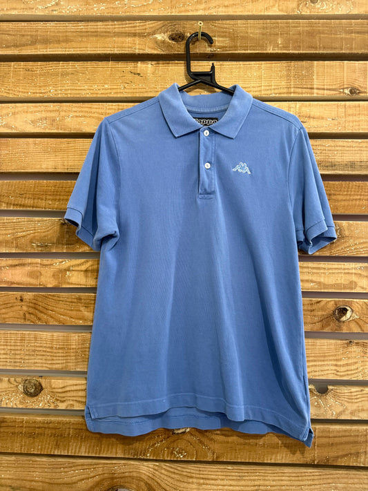 Vintage 90s Kappa polo shirt. Blue. Size Small. 38” chest.