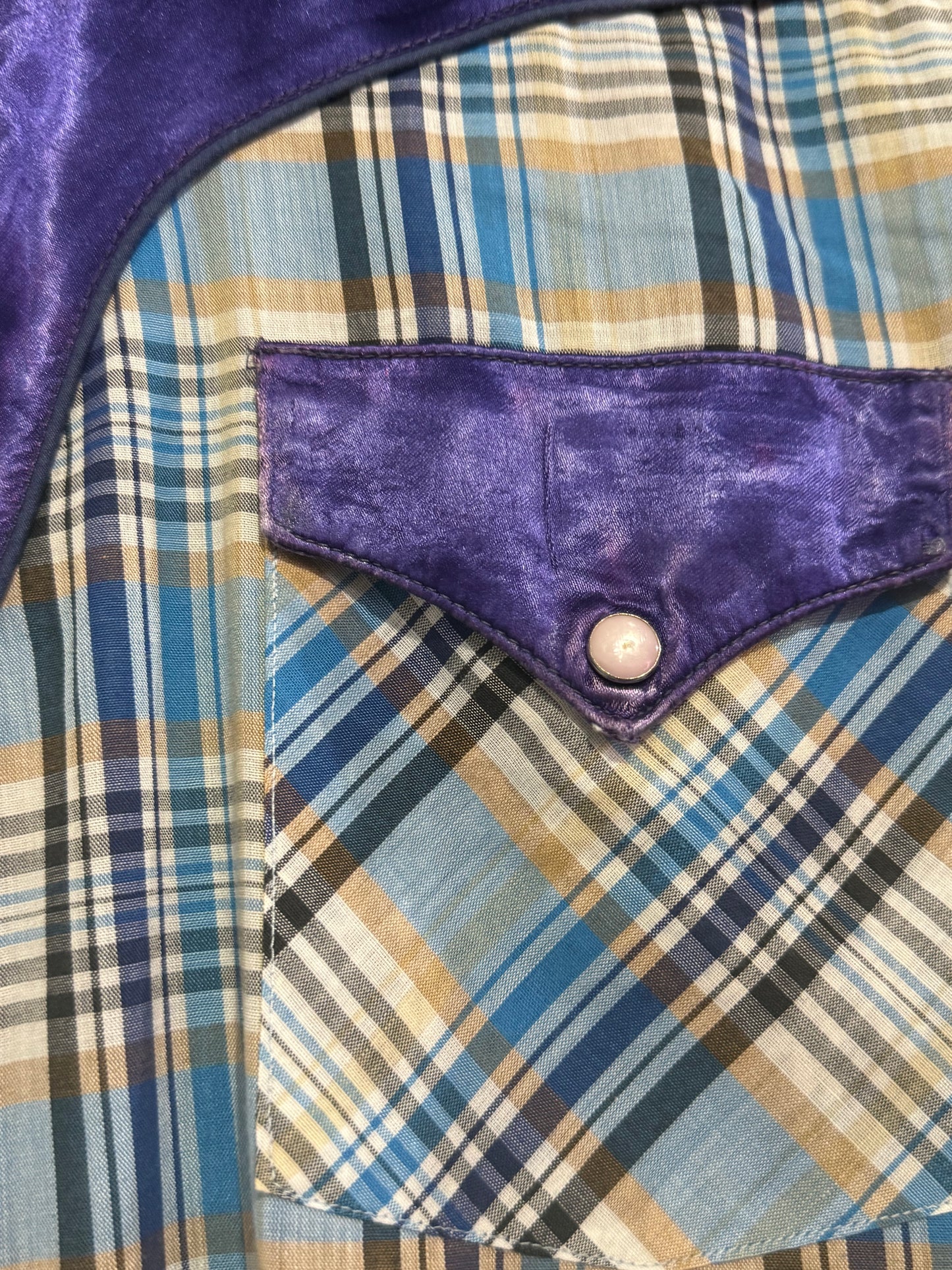 Vintage 80s Johnny West Cowboy Western Shirt. Rockabilly. 50s style. Size Medium.