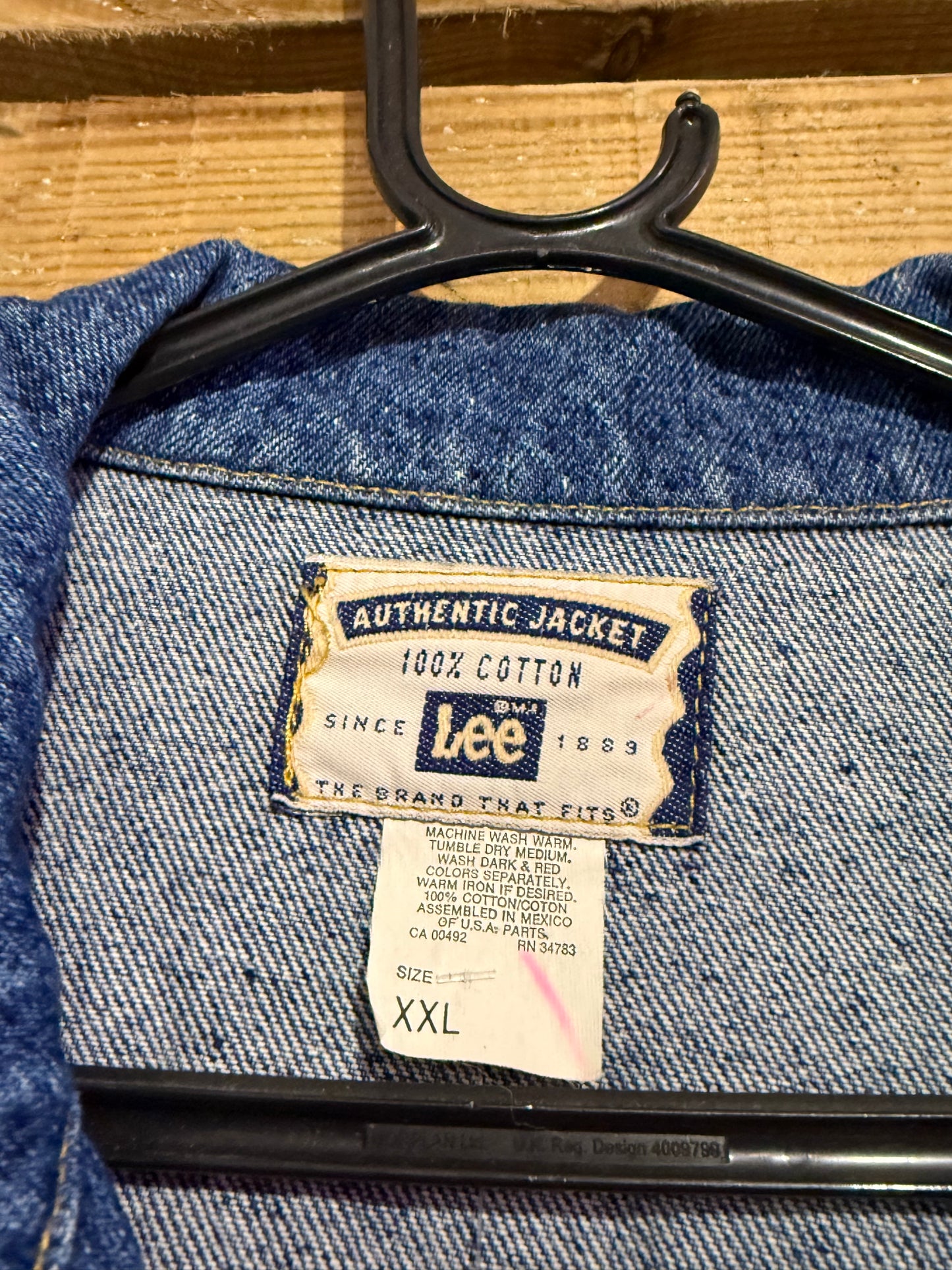 Vintage 80s Deadstock RARE Lee x Harley Davidson blue denim Jacket. Size XXL. Biker