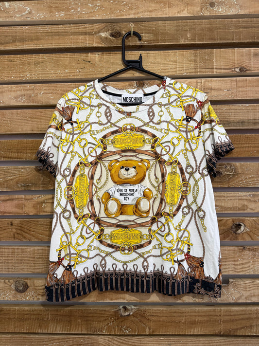 Vintage RARE Y2K Moschino teddy motif T-shirt. Size Medium.