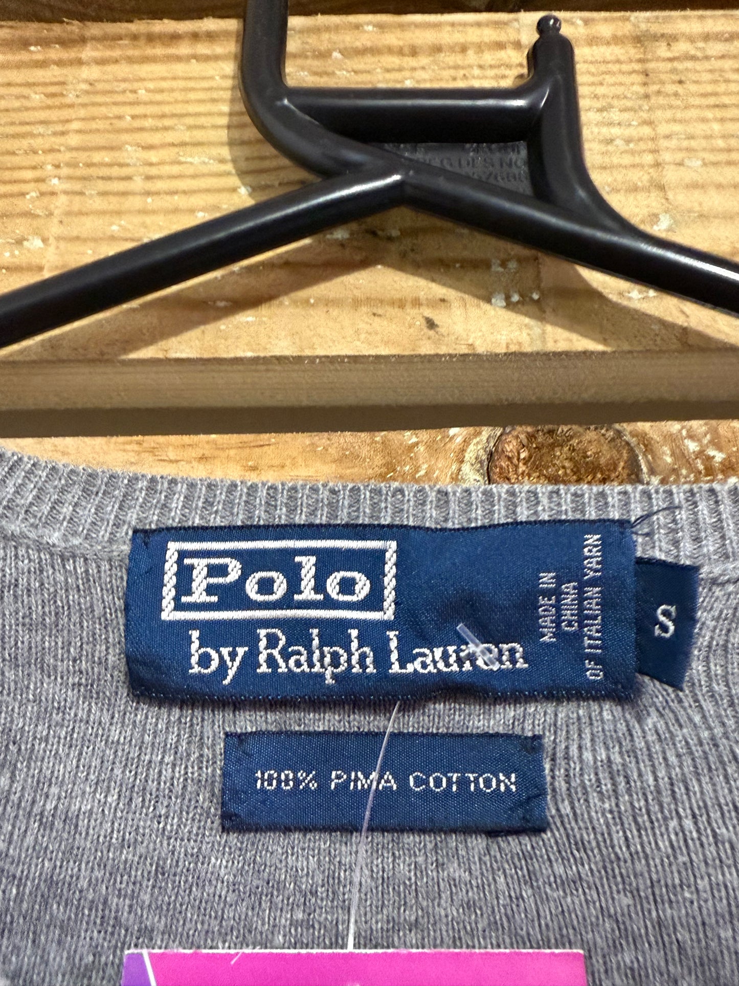 Vintage Y2K Ralph Lauren knitted vest jumper/ sweater. Grey. Size small.