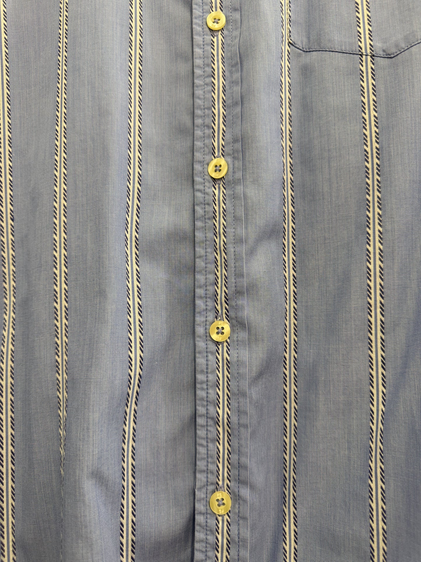 Paul Smith Dress Shirt - French Cuffs, Size XL. Blue stripe.