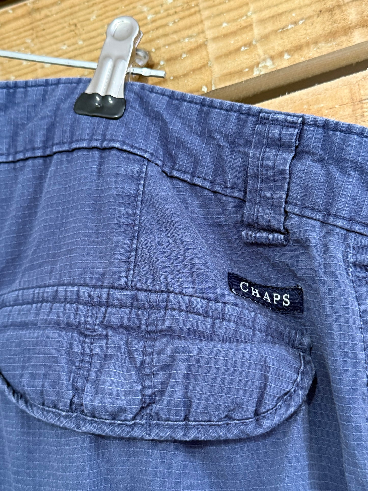Vintage 90s Chaps-Ralph Lauren cargo cotton shorts. 40” waist. Blue. Golf/summer/holiday.