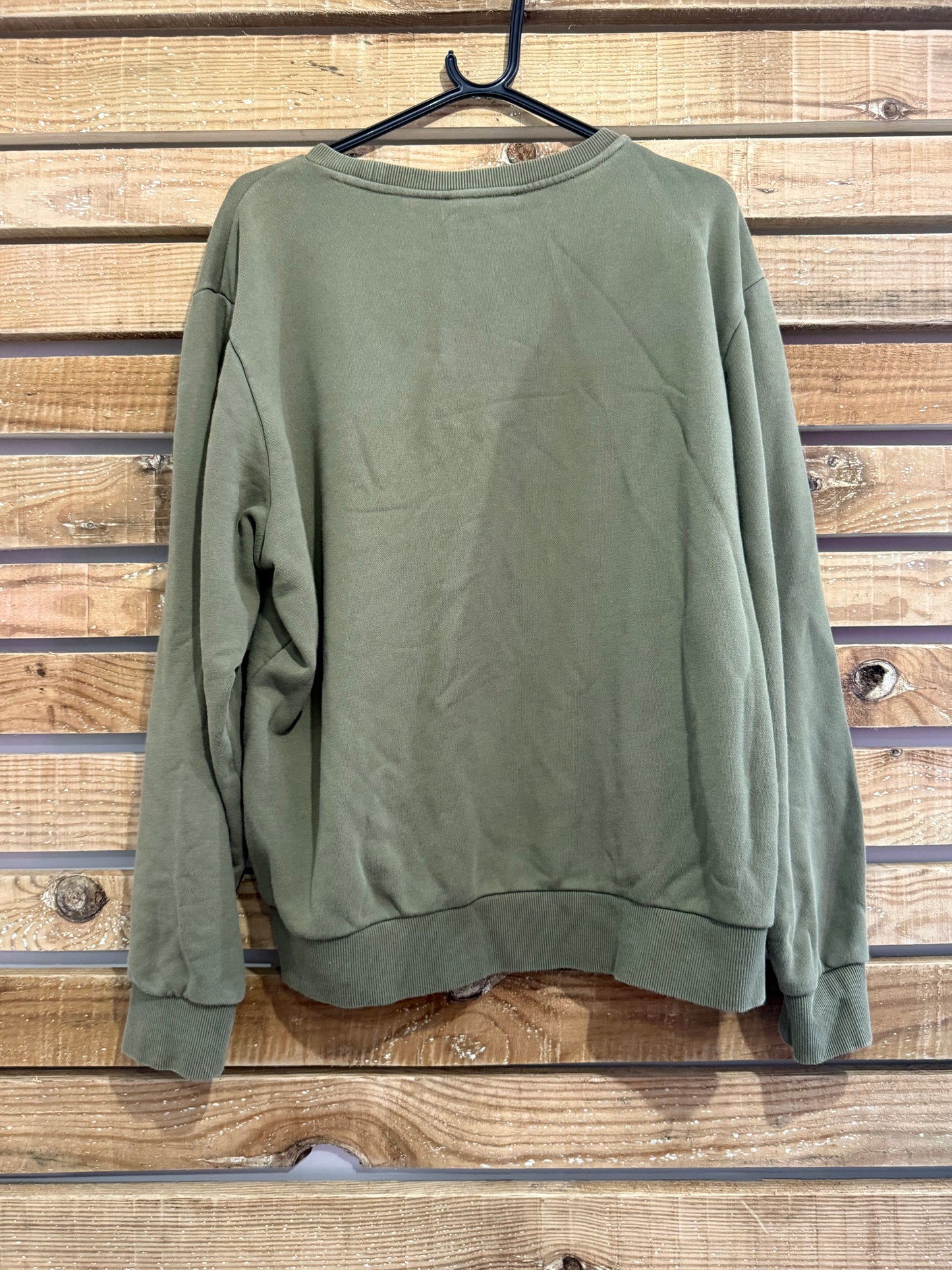Vintage Y2K Diesel logo khaki Sweater/ Sweatshirt. Size XL.