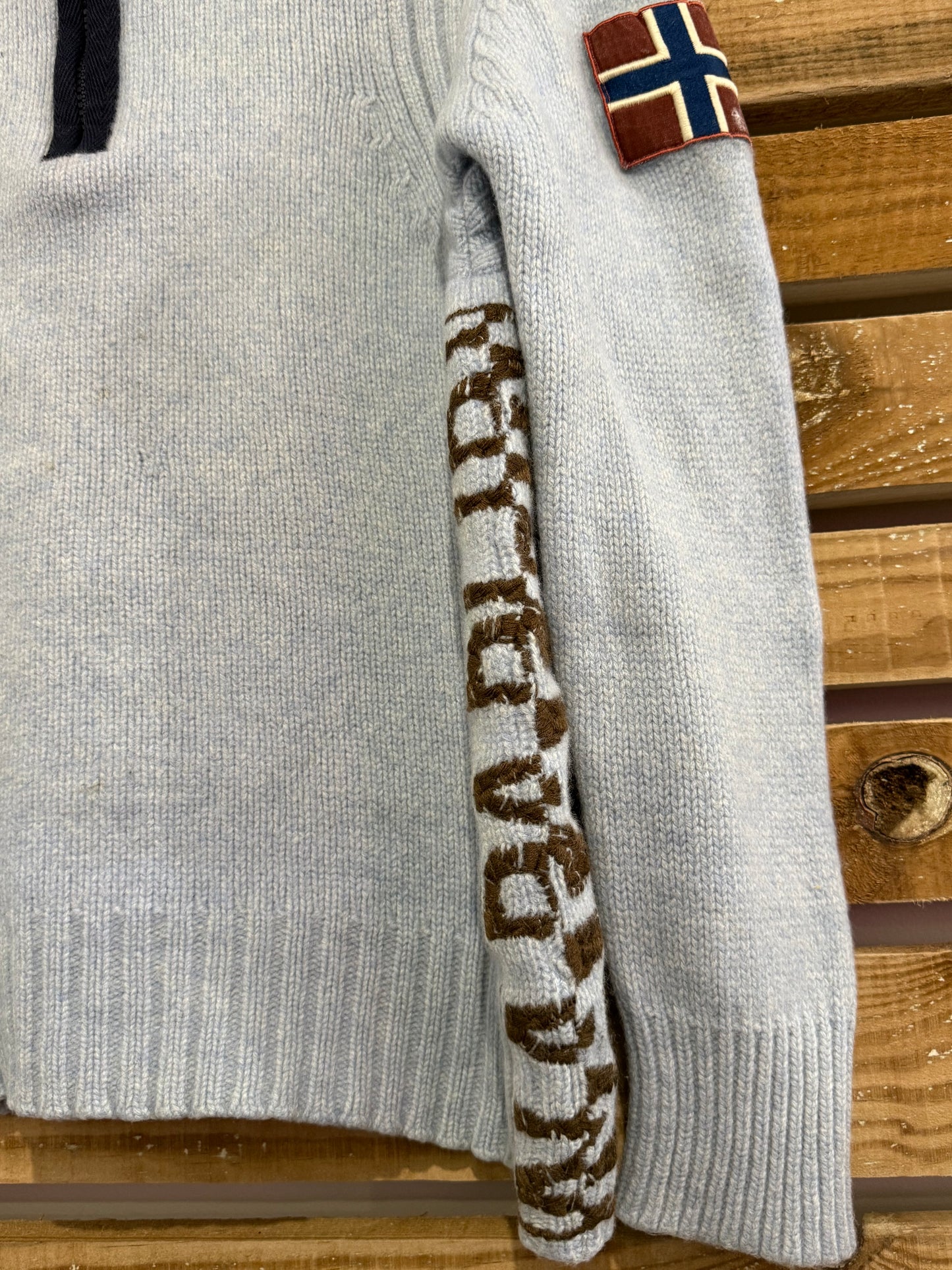 Vintage Y2K Napapijri RARE 1/4 zip knit jumper/ Sweater. Gorpcore/hiking.