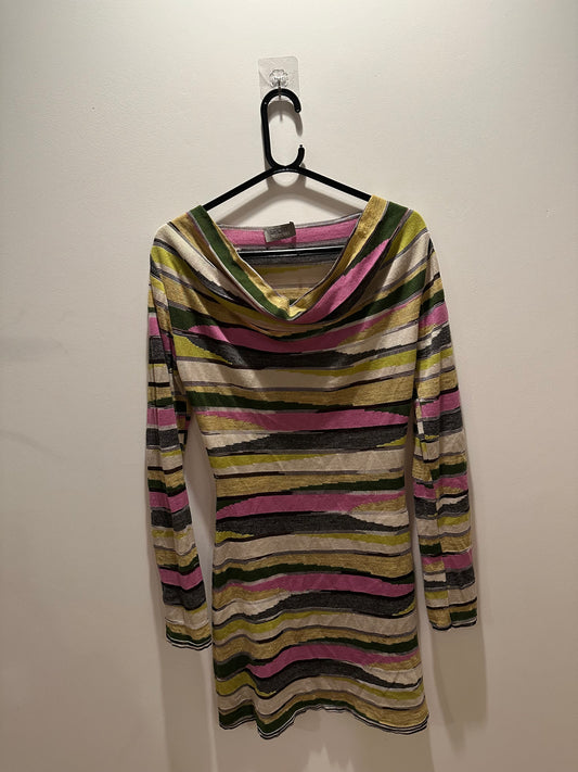 Vintage Y2K Missoni Knitted Dress. Stripe. Multicoloured