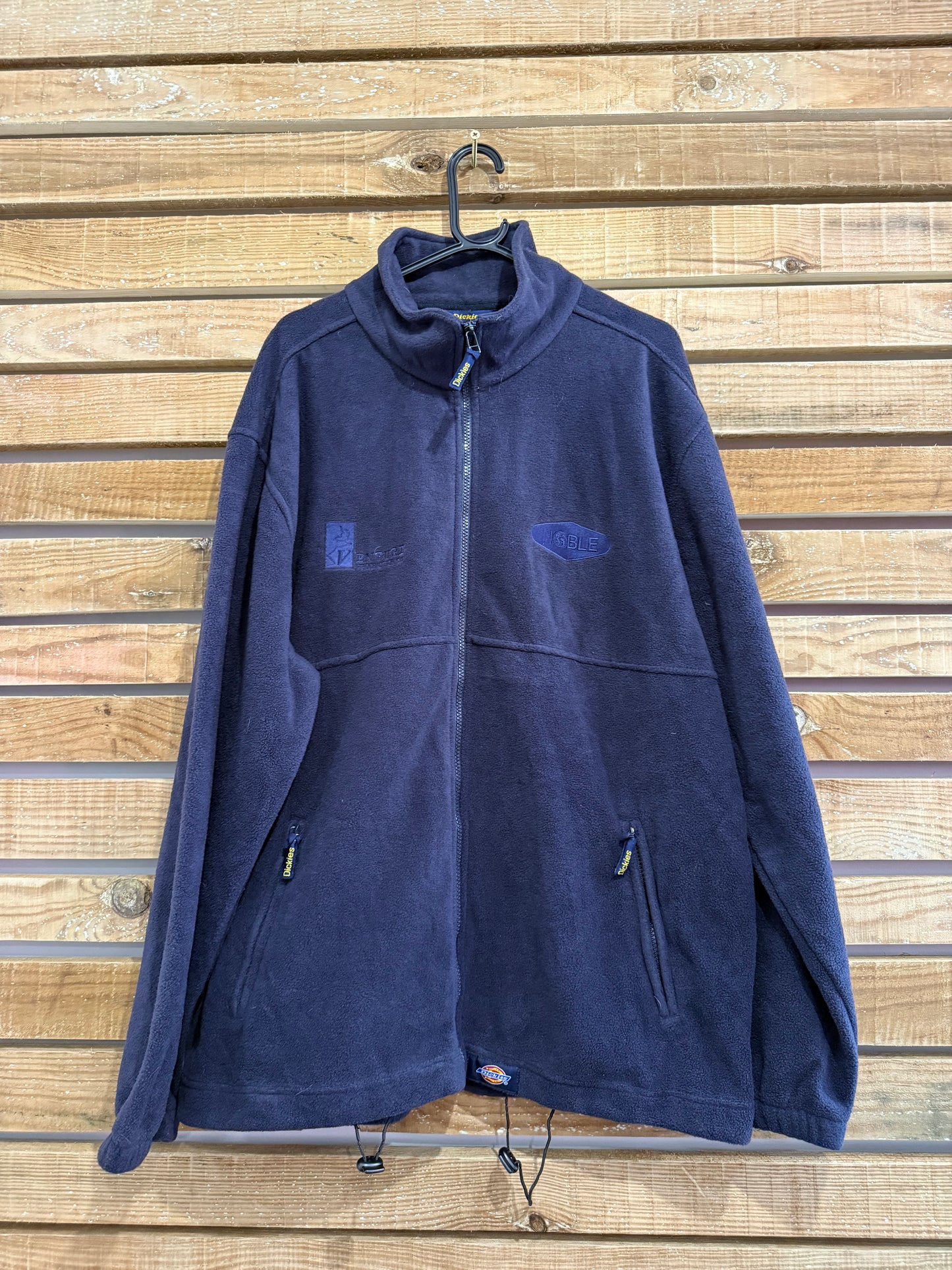 Vintage 90s Dickies Fleece Jacket. Blue. Workwear. Size XL