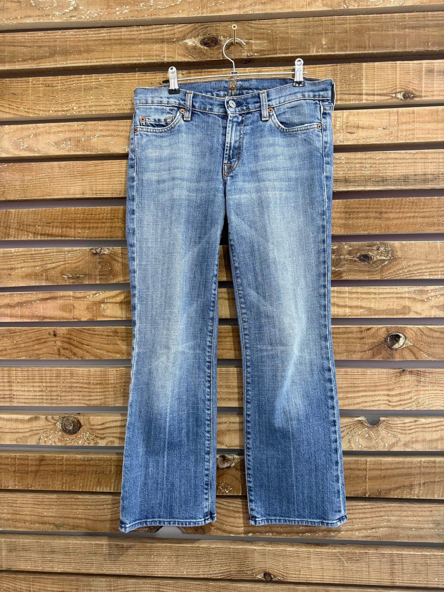 Vintage Y2K 7 for all mankind flared low rise bootcut jeans. Size UK10, waist 30”