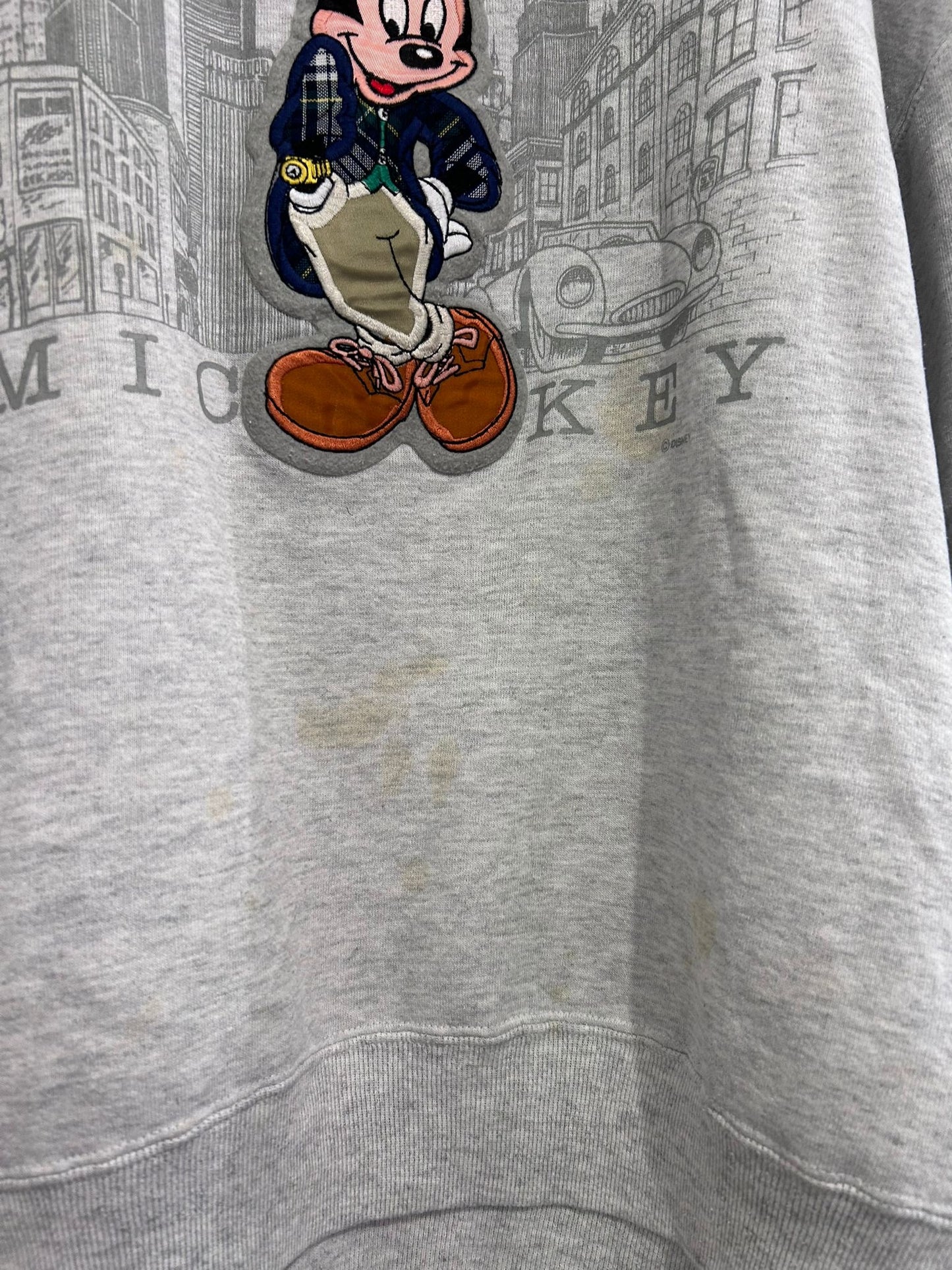 Vintage RARE 80s Disney Mickey Mouse sweater. USA. Size Large. Grey