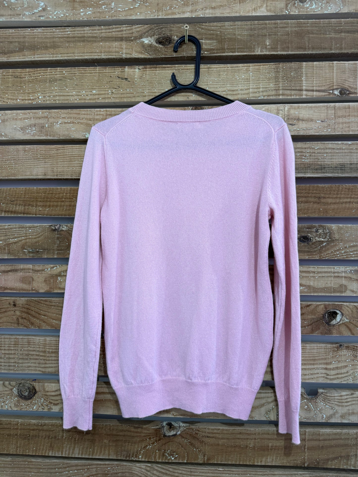 Hobbs star print wool & cashmere jumper/ sweater. Pink. Size Small.