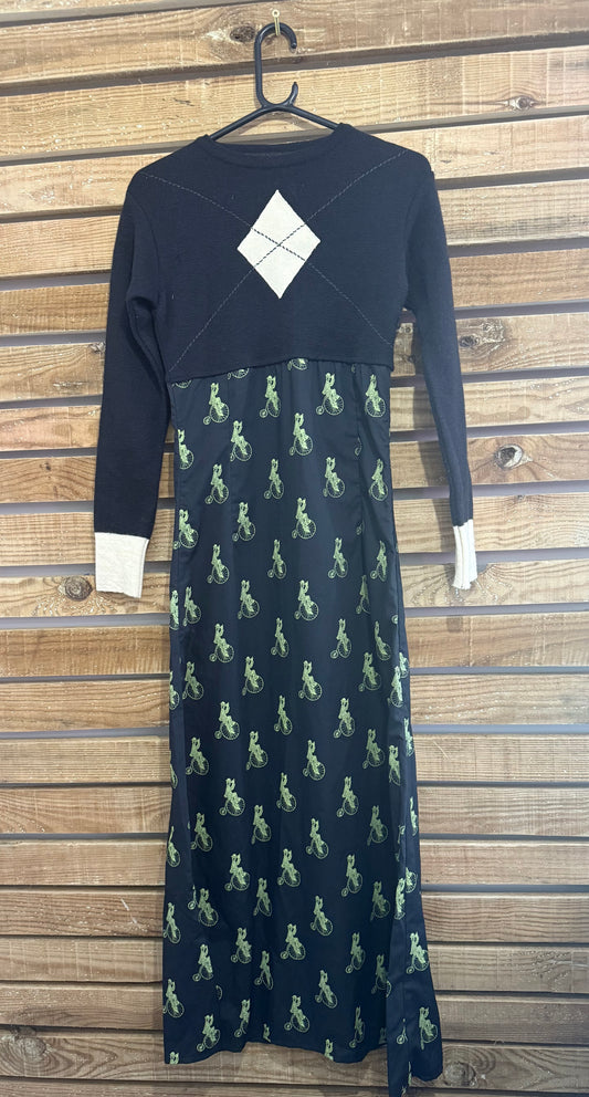 Vintage Y2K RARE Red or Dead sweater & skirt maxi evening dress. Size medium.