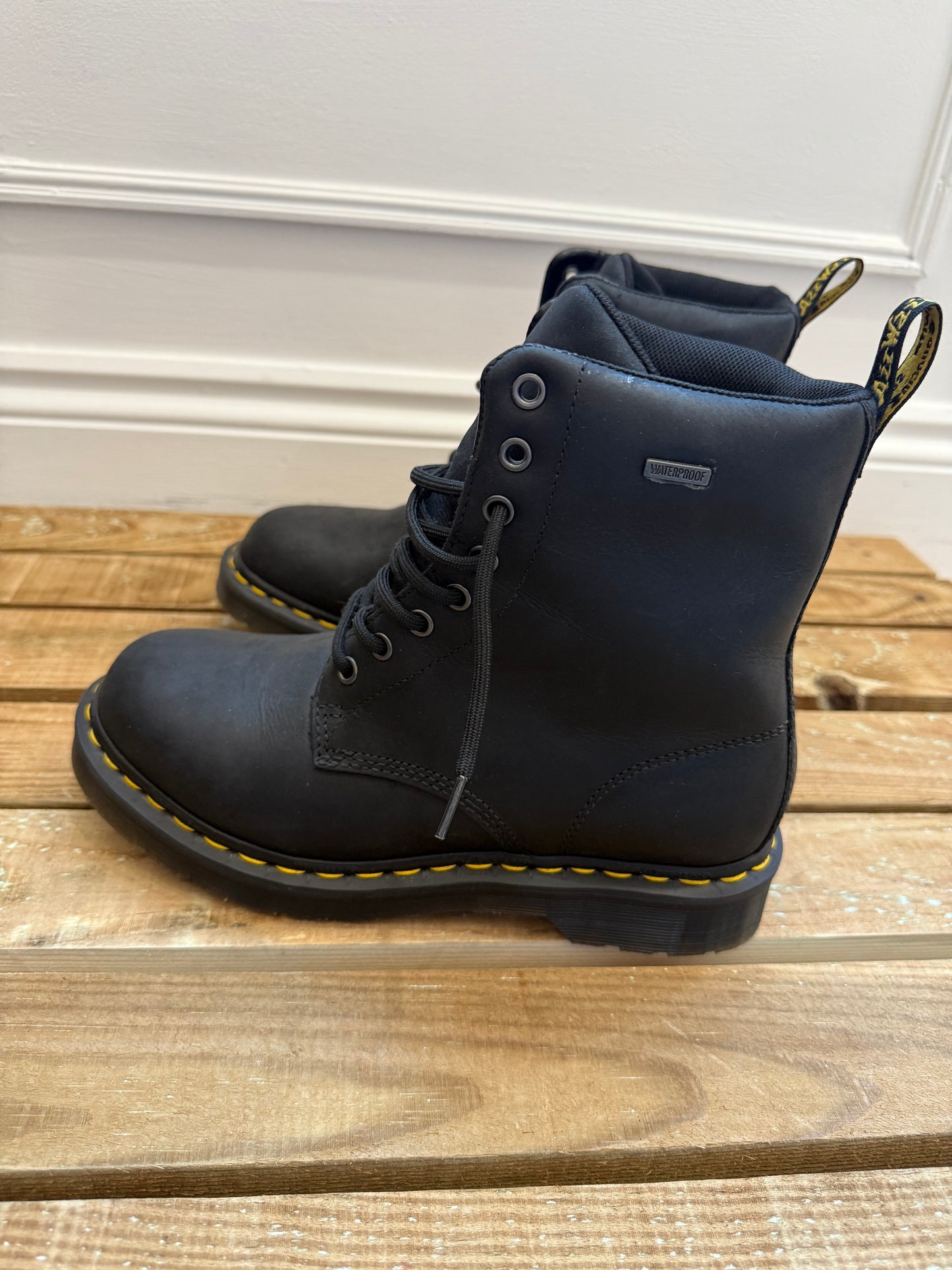 Brand New Doc Dr Martens 1460 lace up boots. Waterproof. Goth. Size UK6 EU39