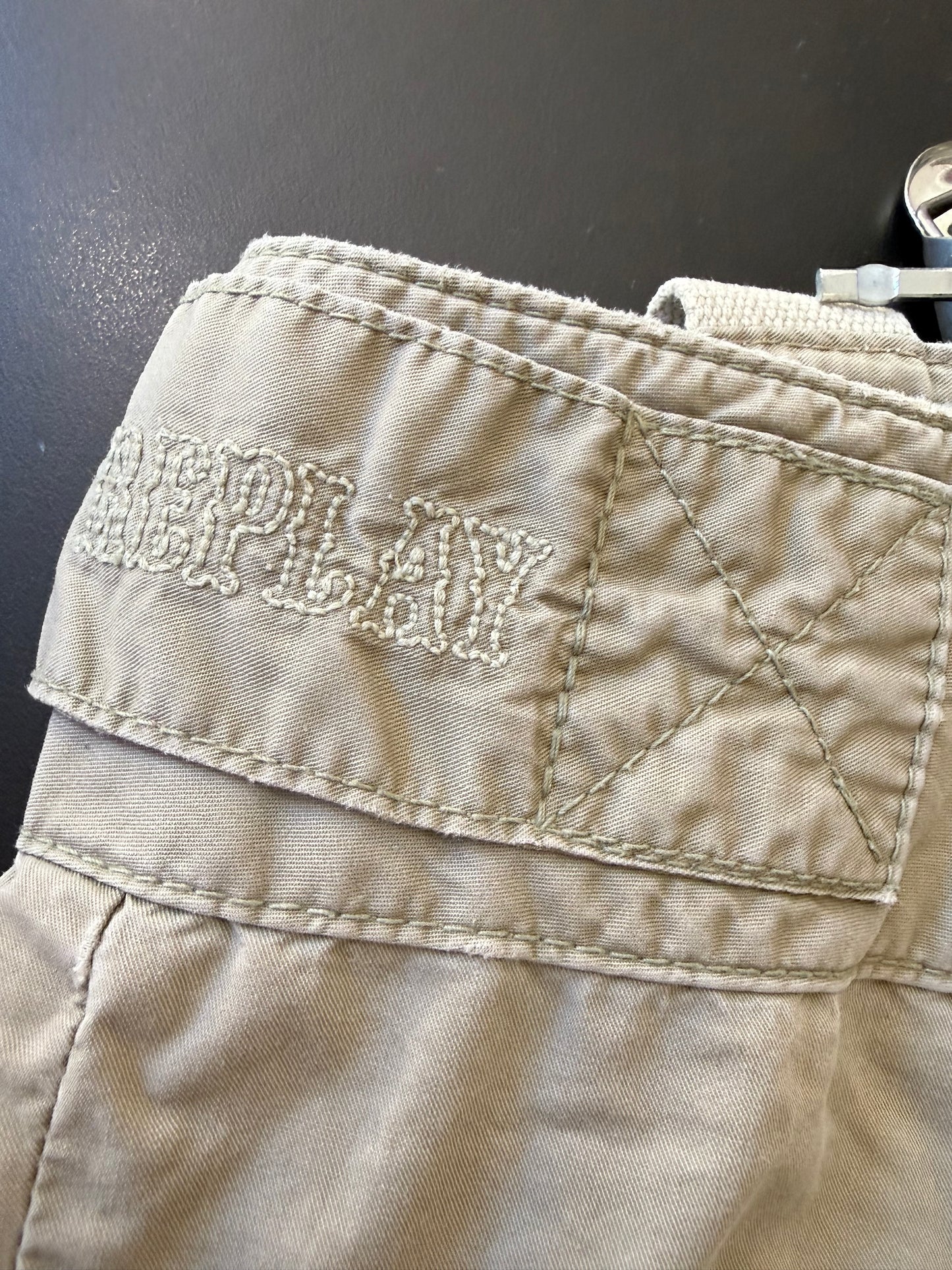 Vintage Y2K Replay capri cargo pants. Gorpcore. Cropped trousers. Summer. Size 10-12.