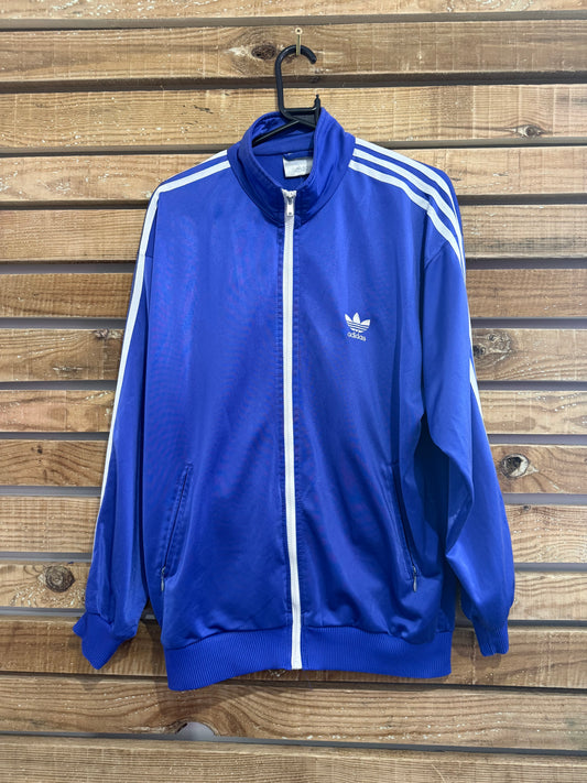Vintage 80s RARE Adidas track zip up sports track jacket. Size XL. Festival.