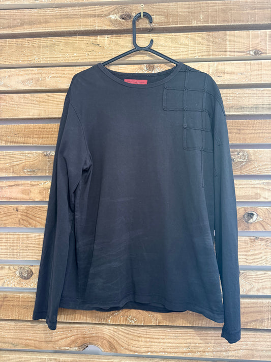 Vintage Y2K John Richmond textured long sleeved T-shirt. Size Large.