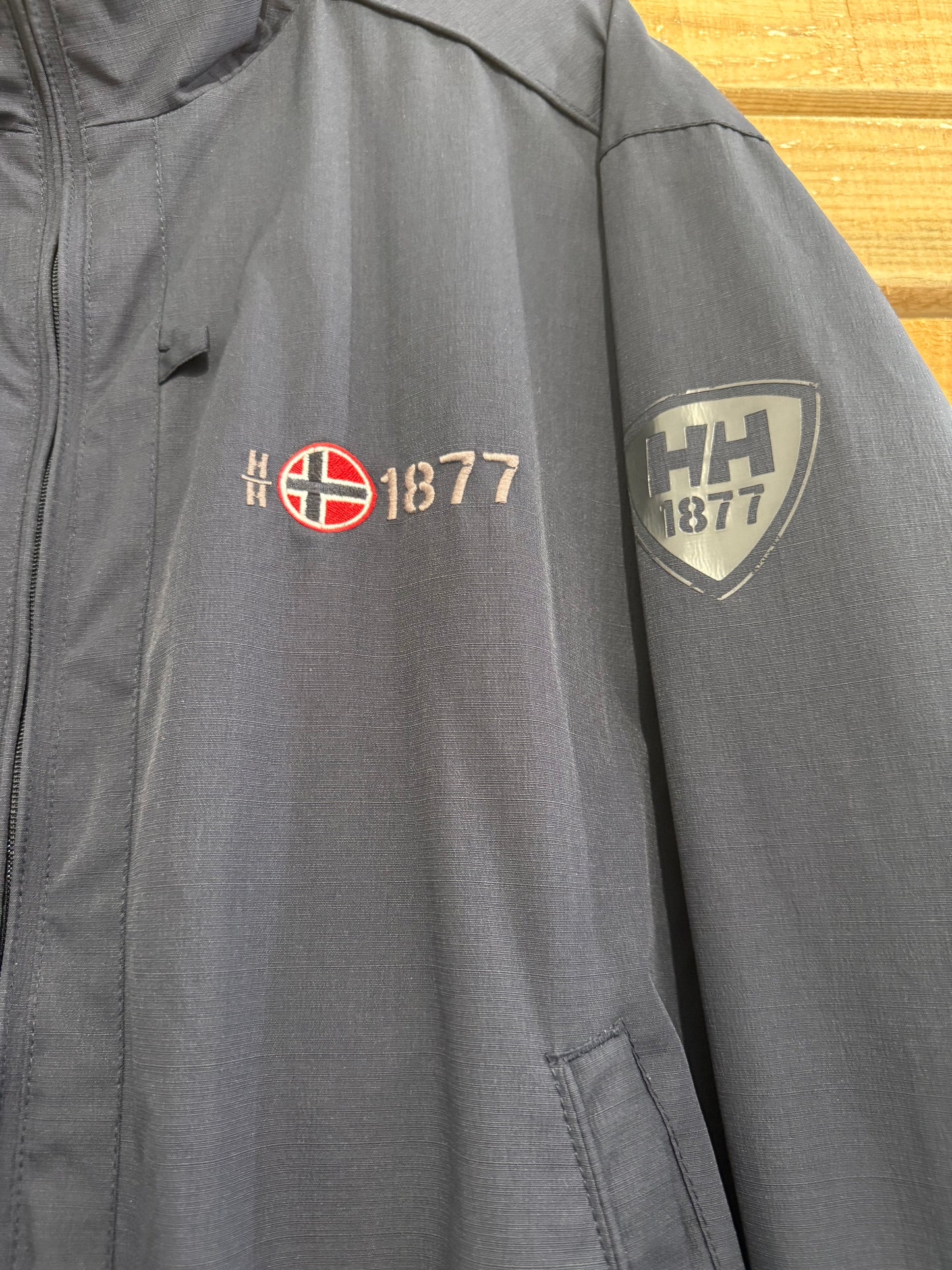 Vintage 90s Helly Hansen zip up Harrington bomber Jacket. Sports/ Festival. Size Large.