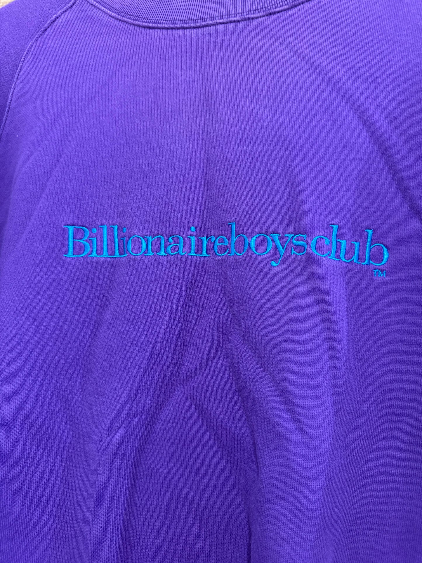 Billionaire Boys Club embroidered purple Sweater/ Sweatshirt. Size Large.