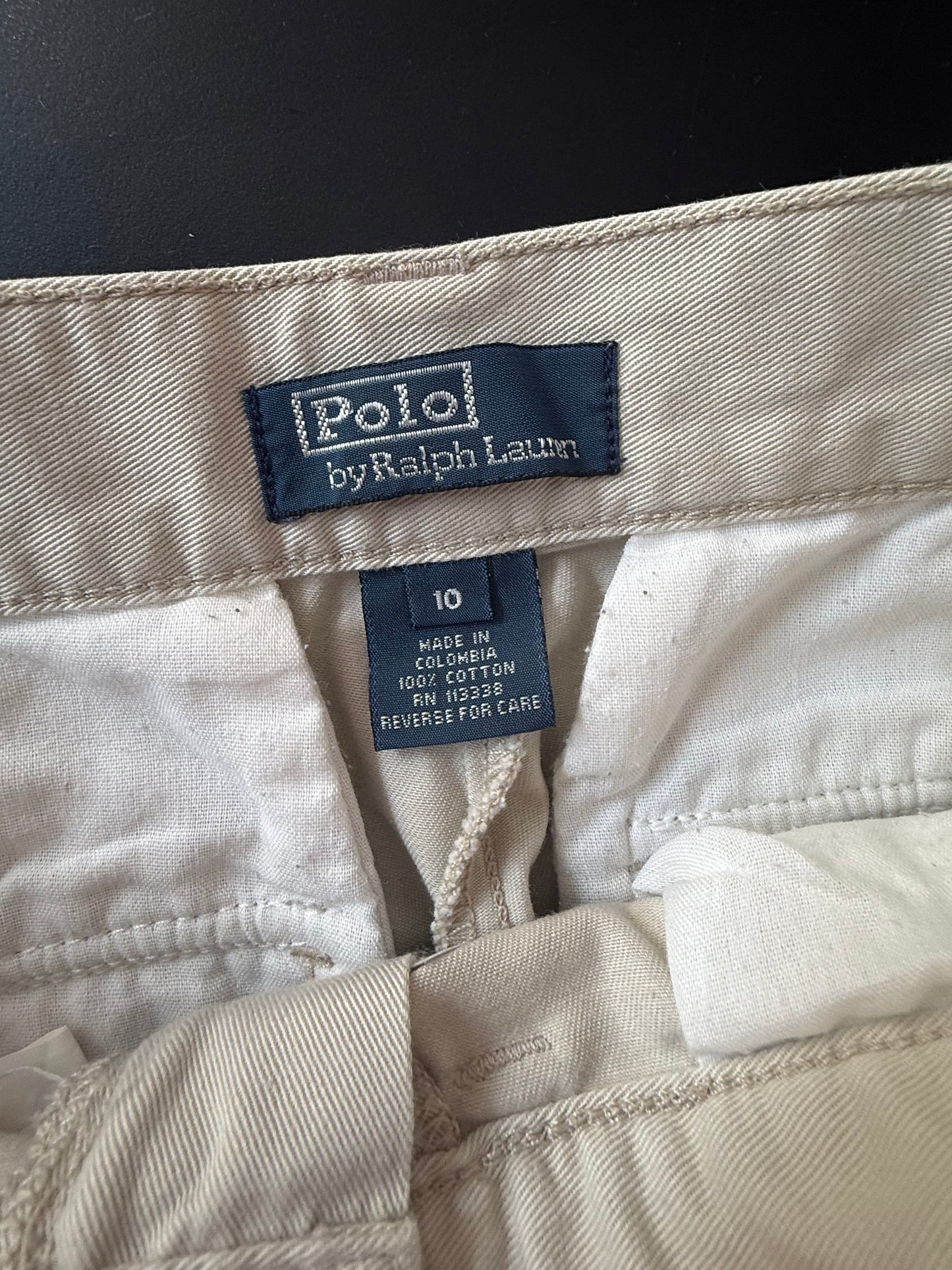 Vintage 90s Ralph Lauren Cargo Trousers/ pants. Children’s Age 10. Beige.