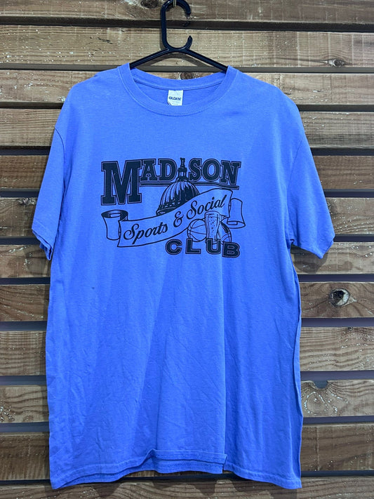 Vintage 90s Madison USA spell-out sports top/ t-shirt. Size Small.