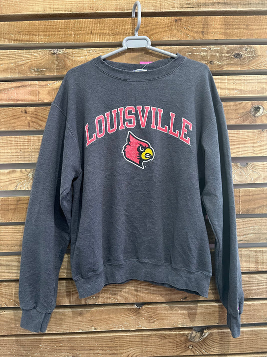 Vintage 90s American varsity spell-out sweater/ sweatshirt. “Louisville”USA. Size Medium.