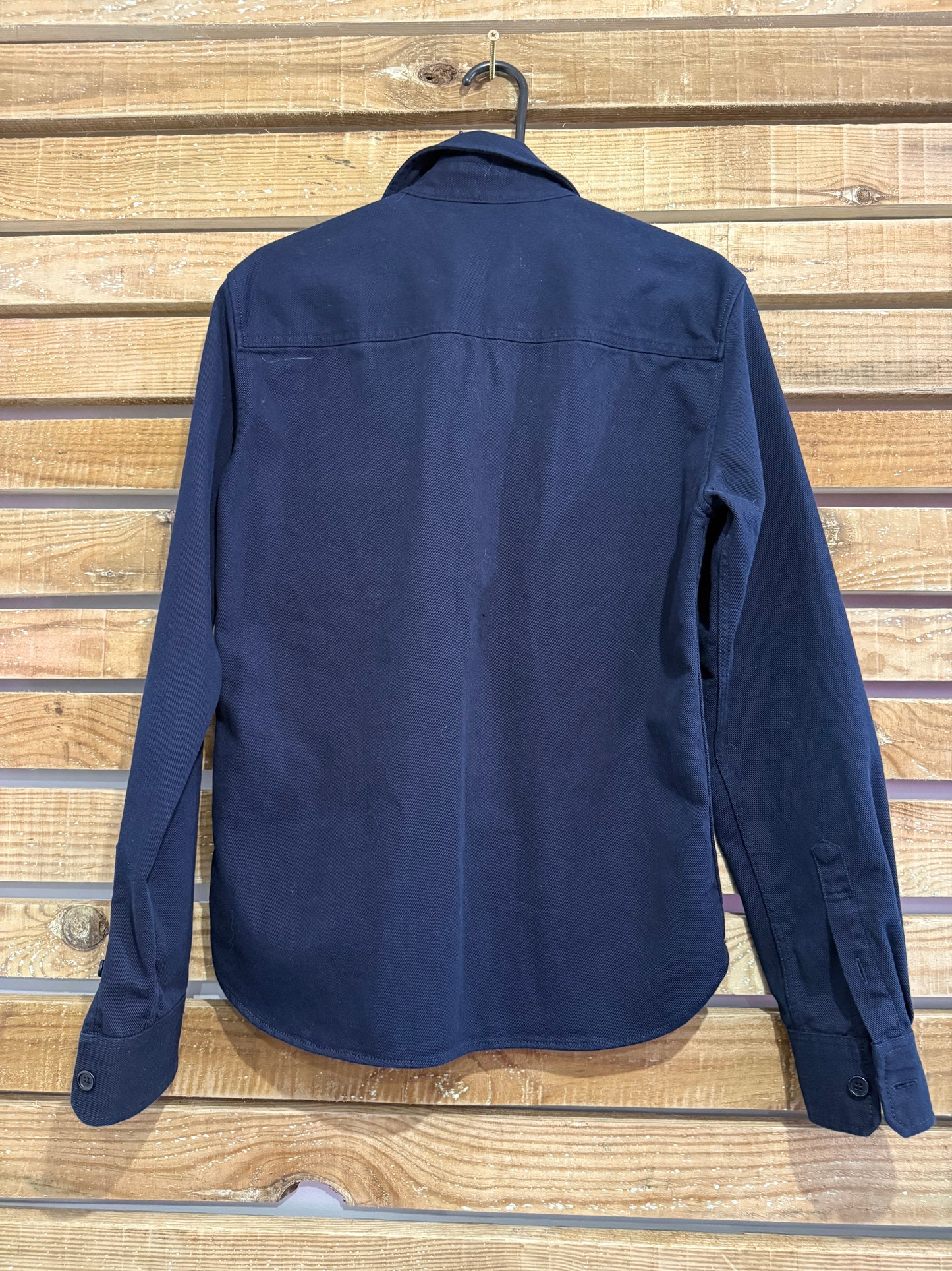 Isabel Marant heavy cotton denim button up blue shirt. Size XS.