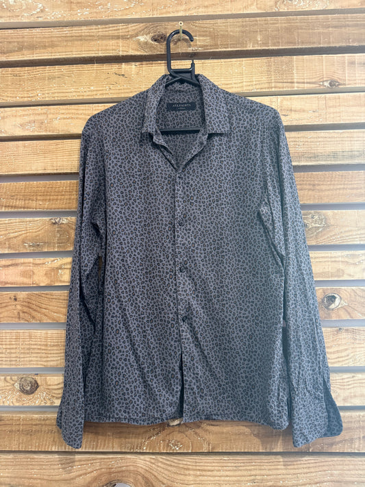 AllSaints leopard print sleeve blouse/shirt. Size XS.