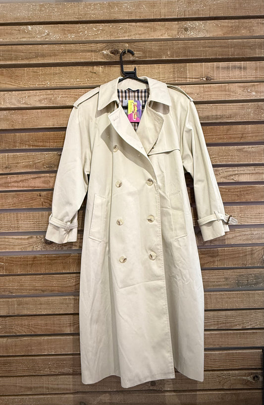 Vintage 90s Aquascutum Mac/ Trench Coat. Beige. Original. Size Medium.
