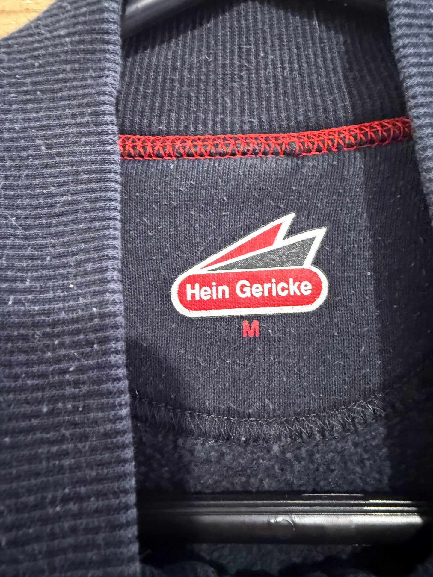 Vintage 90s Hein Gericke zip up racing motif sweater/ sweatshirt. Black. Size Medium.