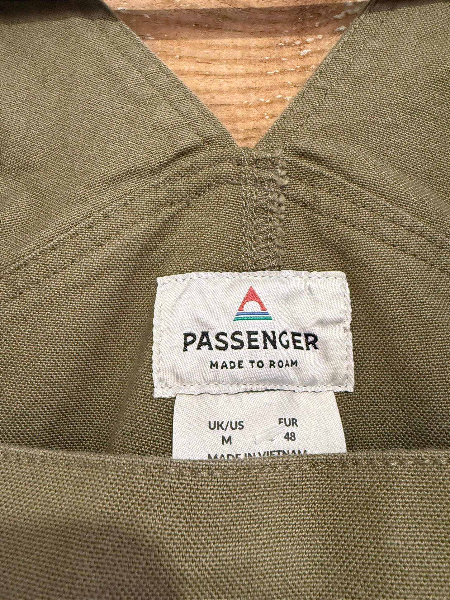 Passenger roamist Bib overalls/ dungarees. Cotton. Khaki Outdoors/ festival. Medium. Deadstock.
