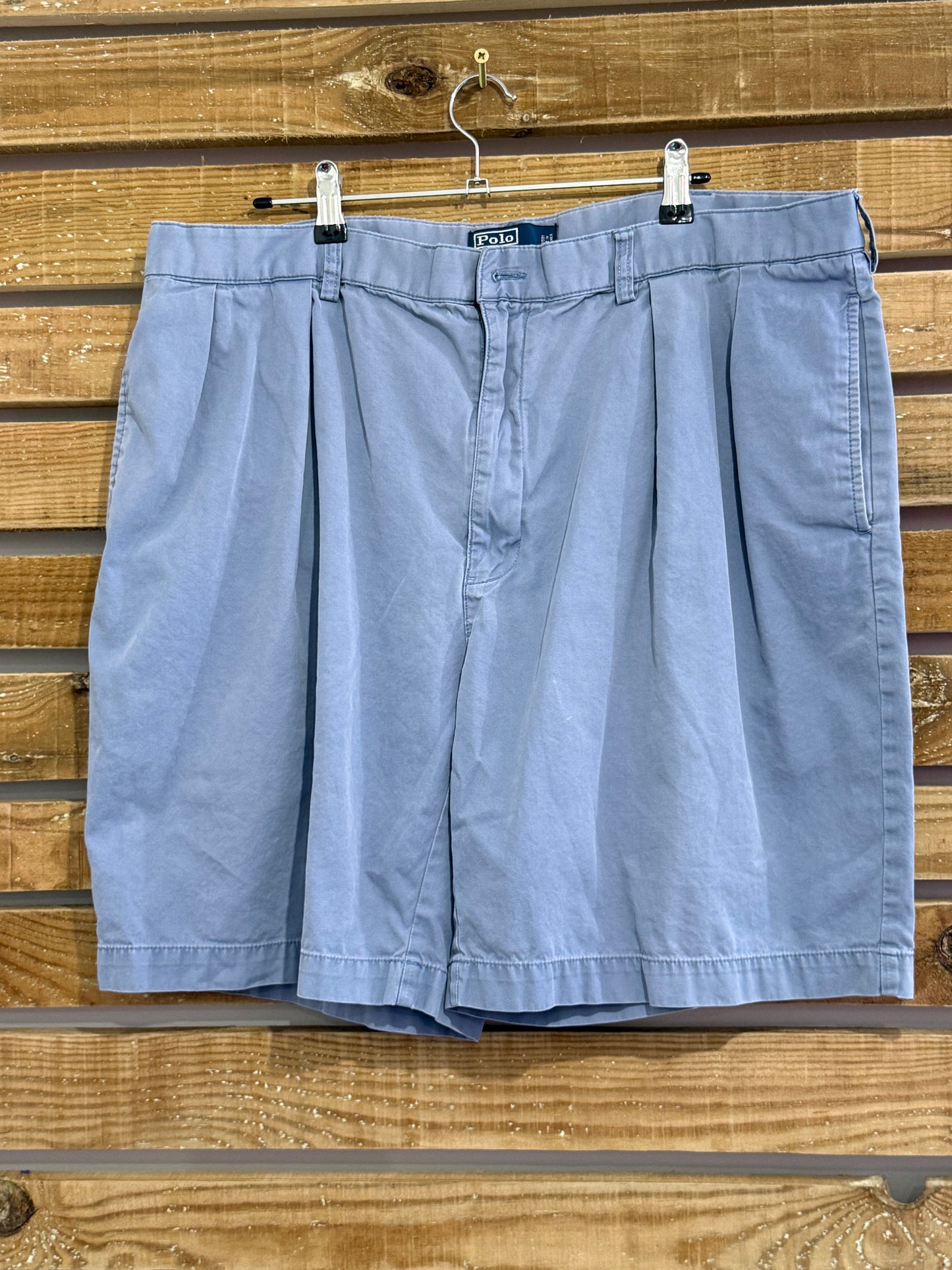 Vintage 90s Ralph Lauren chino cotton shorts. 38” waist. Blue. Golf/summer/holiday.