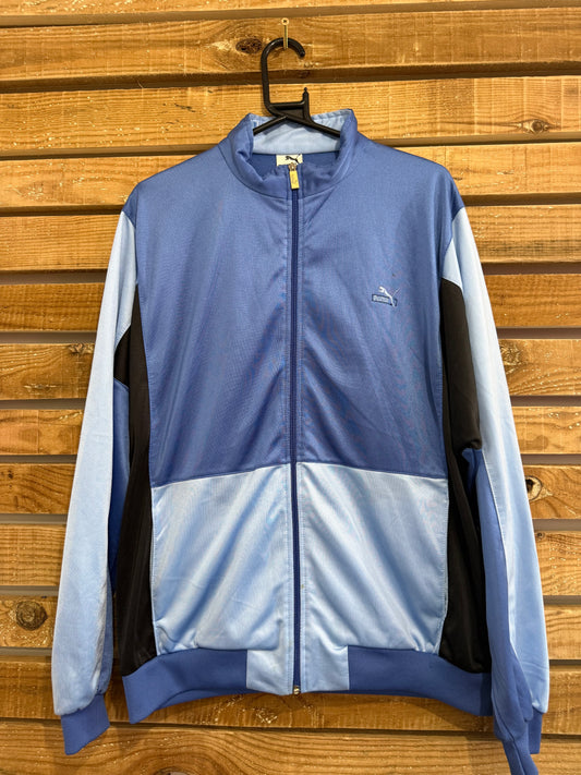 Vintage 80s Puma track zip up sports jacket. Size Large. Festival.